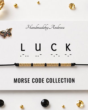 Bratara reglabila cod Morse LUCK