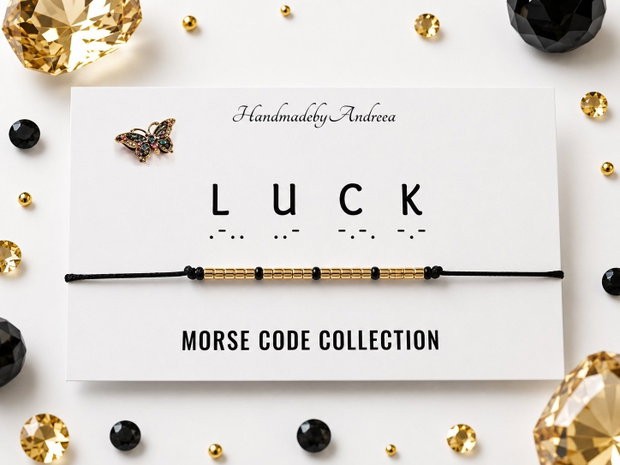 Bratara reglabila cod Morse LUCK