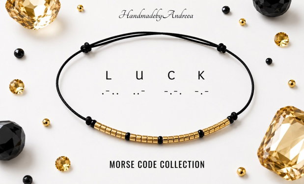 Bratara reglabila cod Morse LUCK