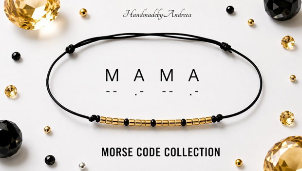 Bratara reglabila cod Morse MAMA