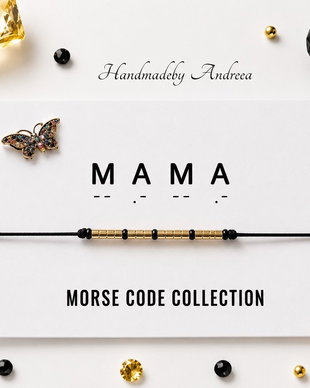 Bratara reglabila cod Morse MAMA