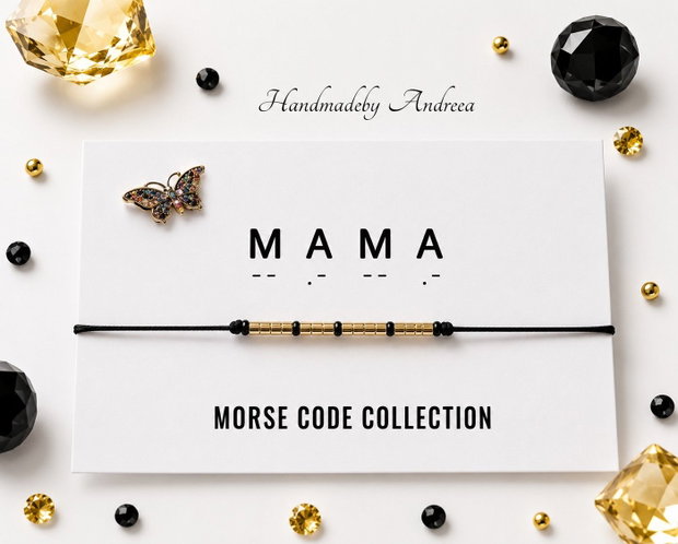 Bratara reglabila cod Morse MAMA