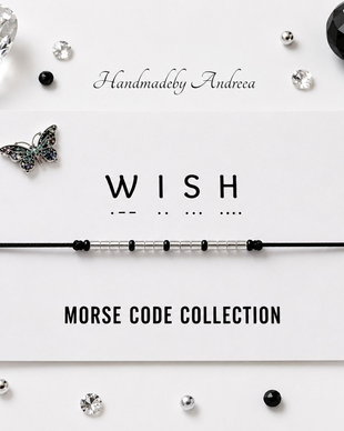 Bratara reglabila cod Morse WISH