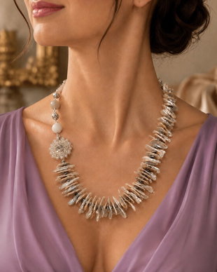 SET~UNFORGETTABLE~perle biwa,perle naturale,hematit electroplacat,agate,rivoli,toho,accesorii placate argint