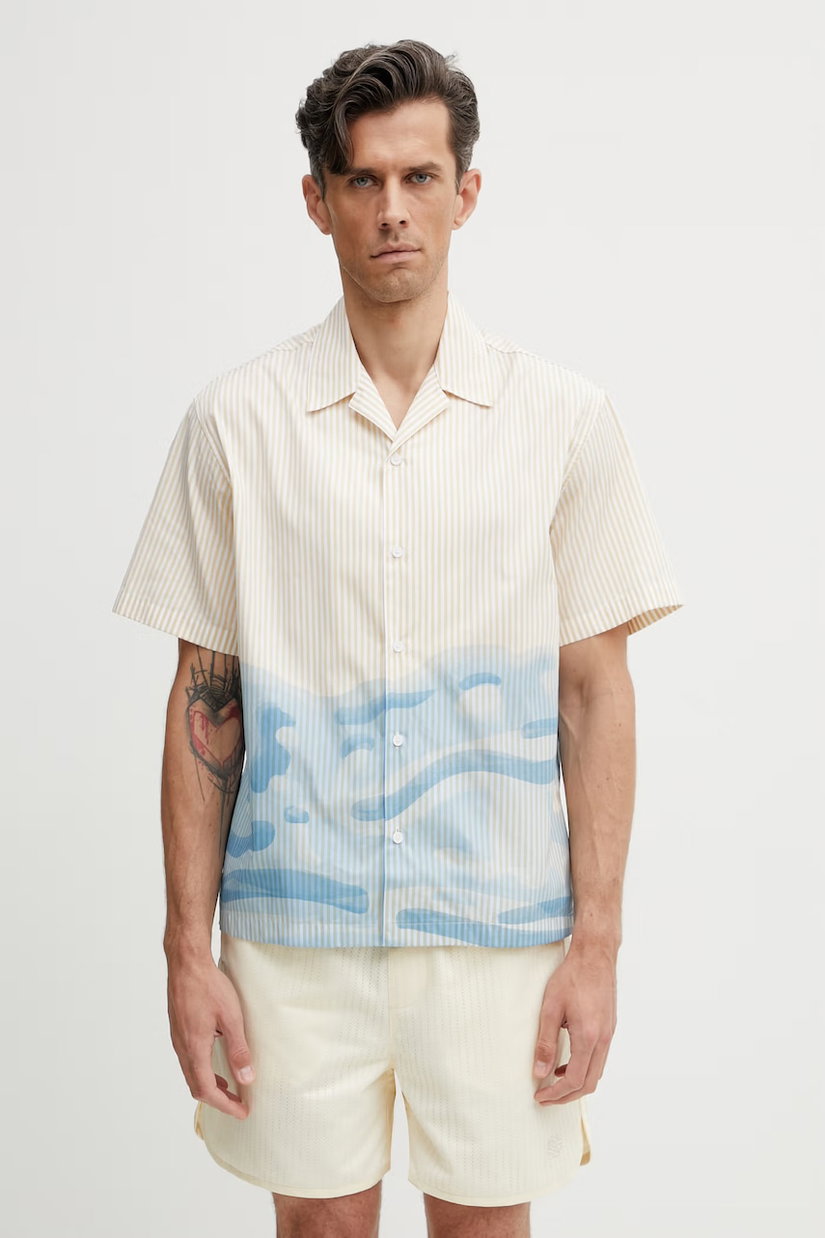 Lacoste cămașă bărbați din bumbac