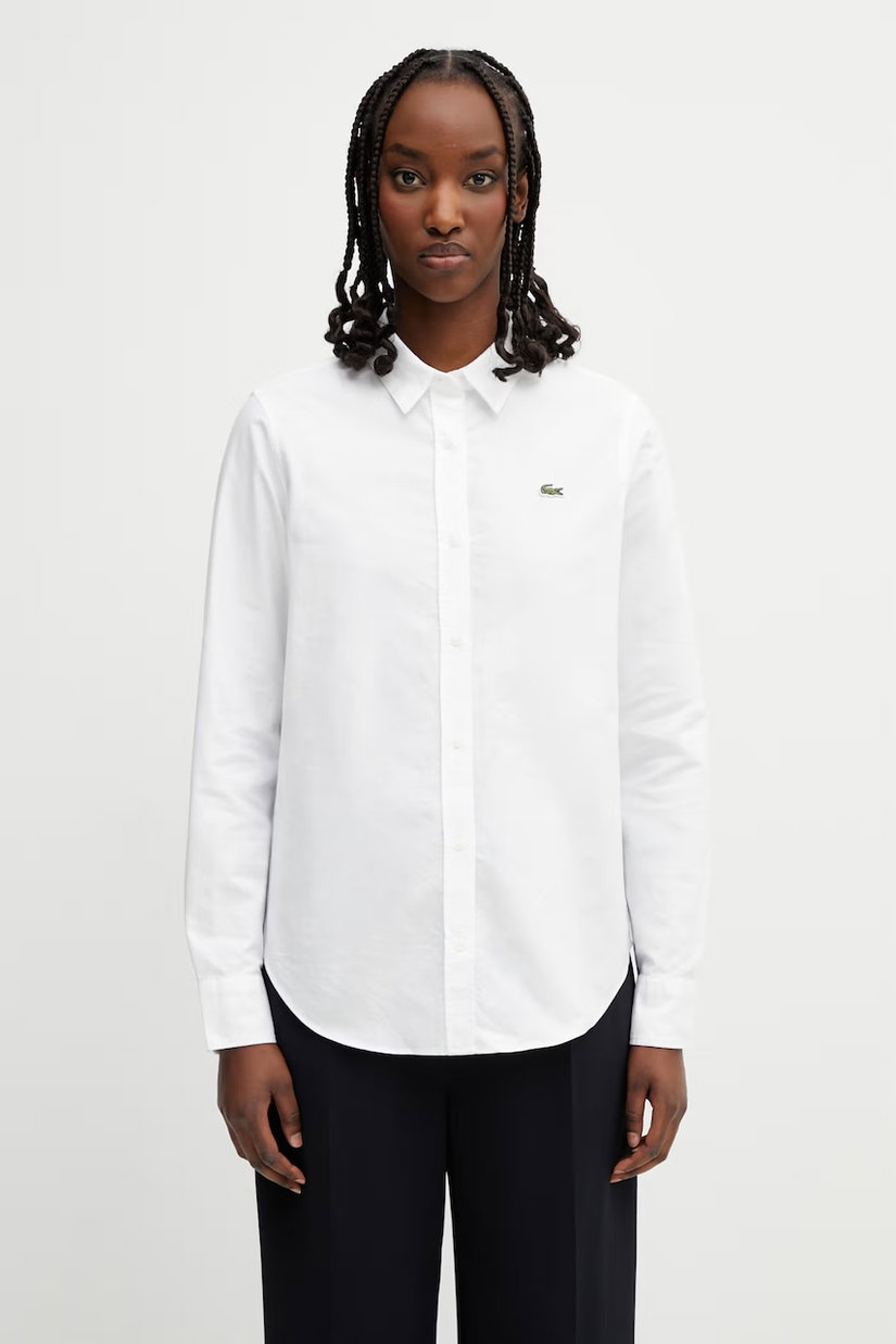 Lacoste cămașă oxford pentru femei, din bumbac
