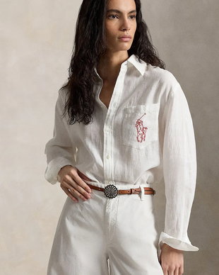 Polo Ralph Lauren cămașă de damă din in
