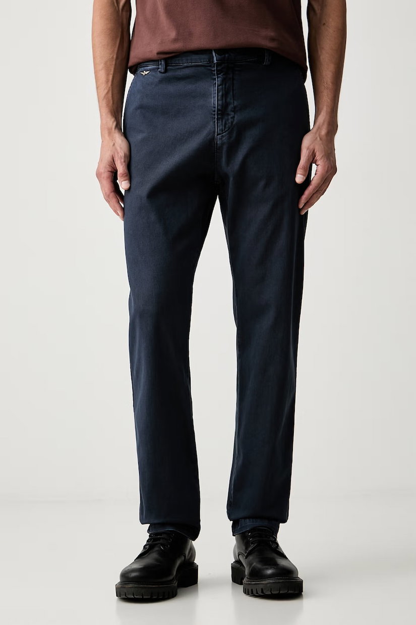 Aeronautica Militare pantaloni chinos pentru bărbați din bumbac cu elastan