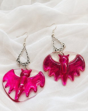 Cercei  Pink Bat -rasina 02295