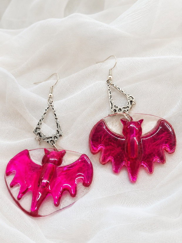 Cercei  Pink Bat -rasina 02295