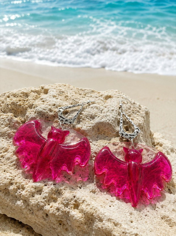 Cercei  Pink Bat -rasina 02295