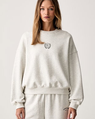 Le Privé hanorac pentru femei din bumbac VARSITY CREWNECK