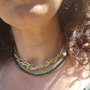 Colier statement Metallic and Green