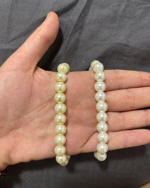 Set 2 brățări handmade cu perle din sticlă