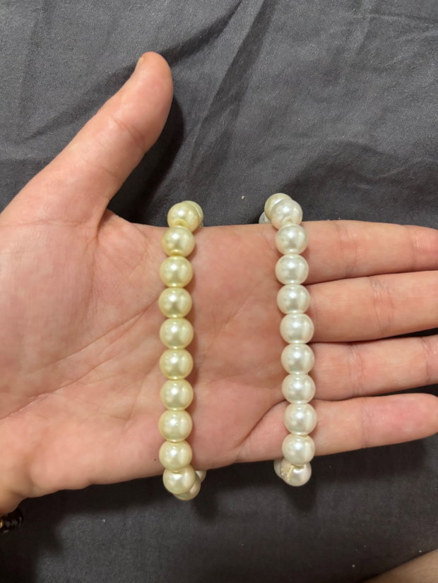 Set 2 brățări handmade cu perle din sticlă