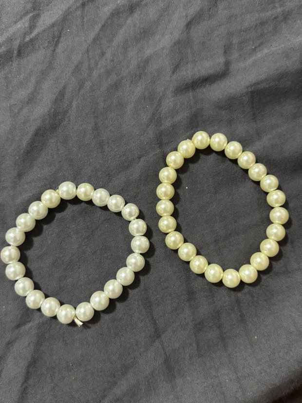 Set 2 brățări handmade cu perle din sticlă