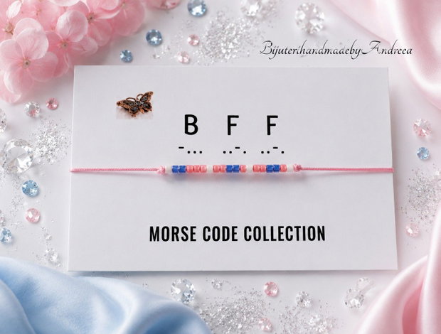 Oferta promo 2+1 Gratis Bratari reglabile Morse Code Collection