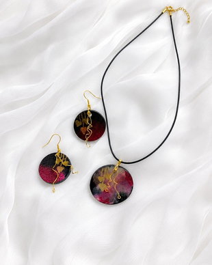 Set bijuterii pictate 02297