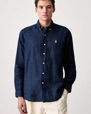 Polo Ralph Lauren cămașă pentru bărbați din in Long Sleeve Sport Shirt