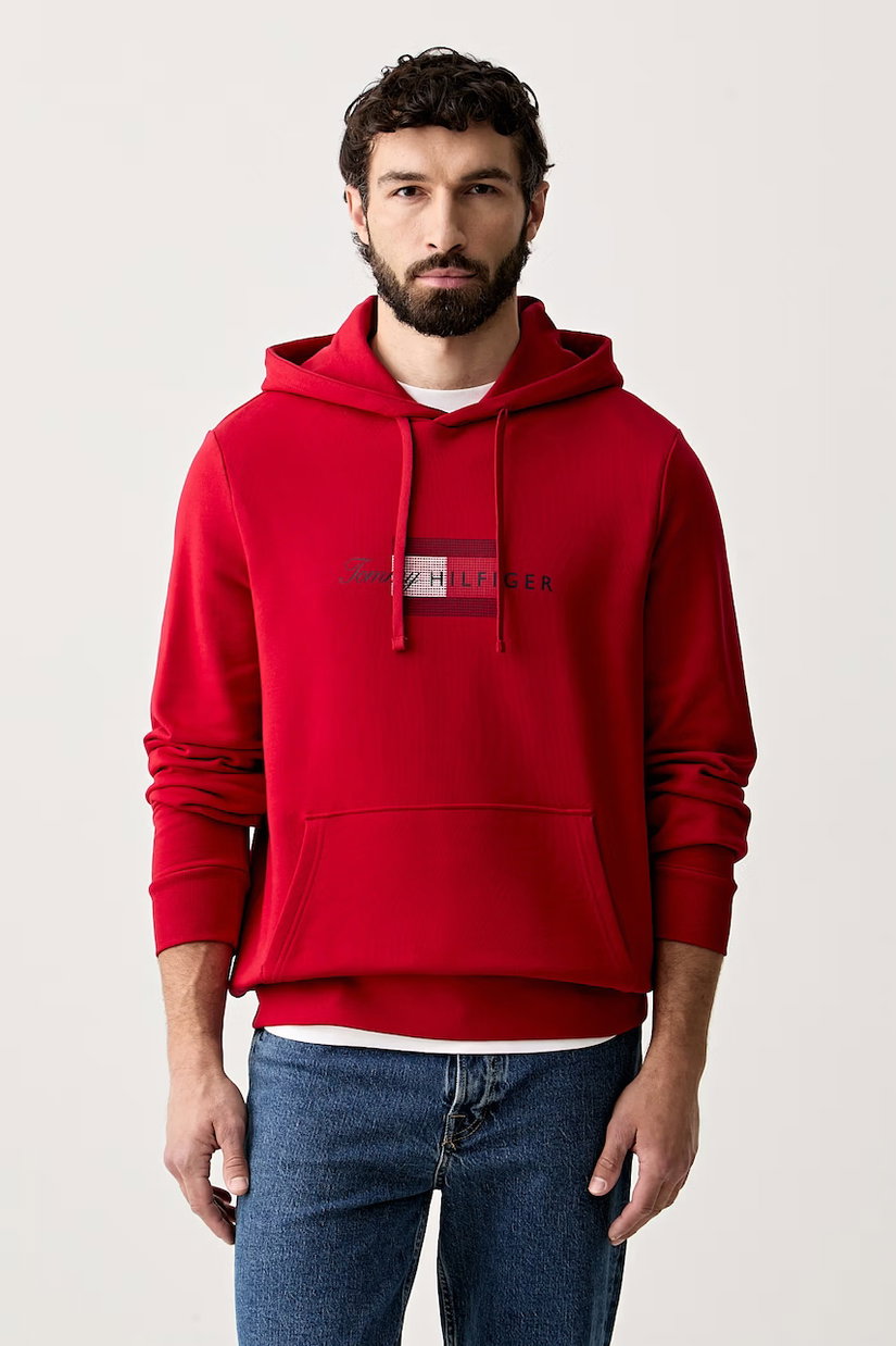 Tommy Hilfiger hanorac cu glugă pentru bărbați, din bumbac