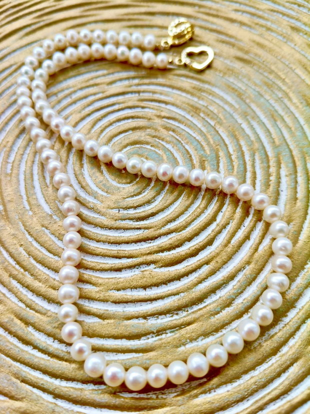 Colier CHOKER perle de cultura albe calitate A plus