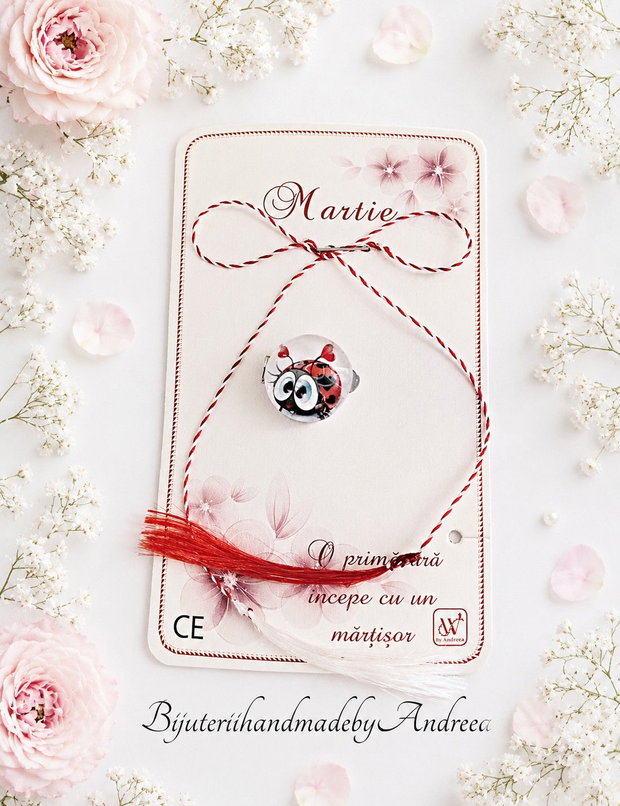 Brosa martisor buburuza indragostita