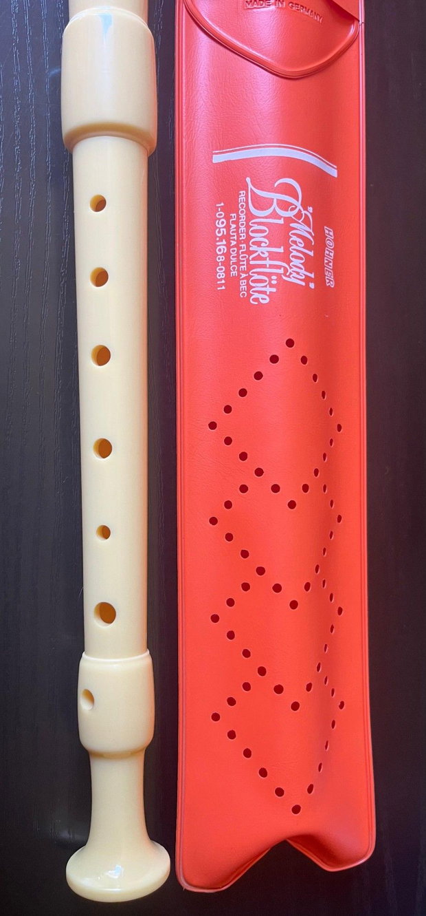 Flaut dulce sopran Hohner Melody original Germania husă inclusă din anii 80-90