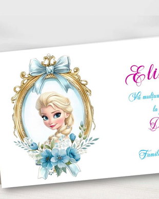 Plic bani botez fetițe Elsa