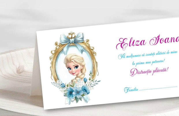 Plic bani botez fetițe Elsa