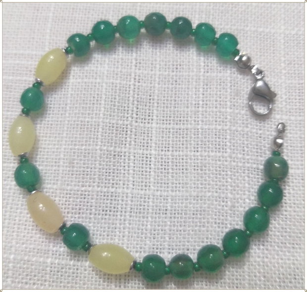 BRATARA- AGAT VERDE FATETAT SI JAD GALBEN