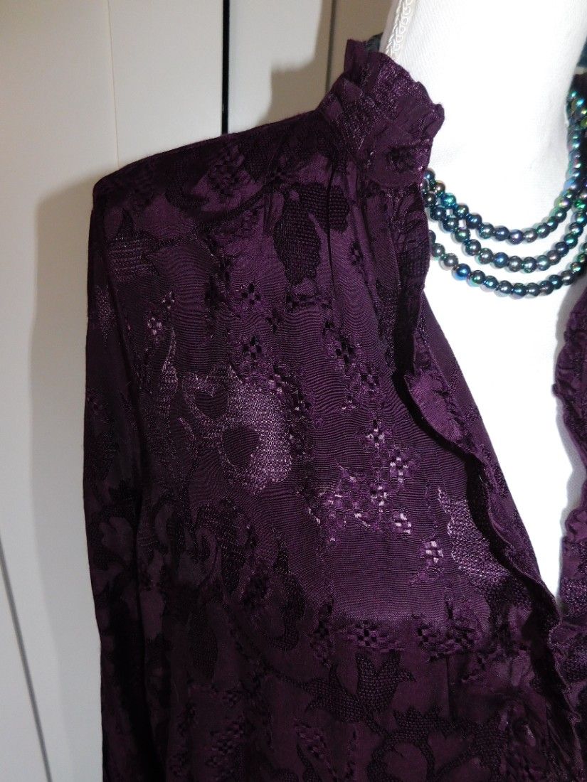 ULLA POPKEN LUXURY, bluza brocart foarte eleganta , 50 - 52