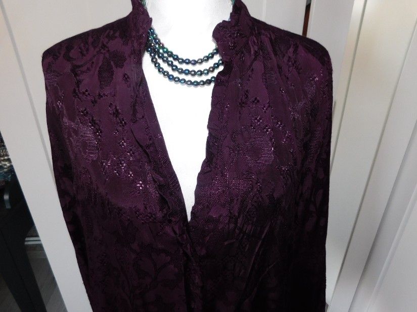 ULLA POPKEN LUXURY, bluza brocart foarte eleganta , 50 - 52