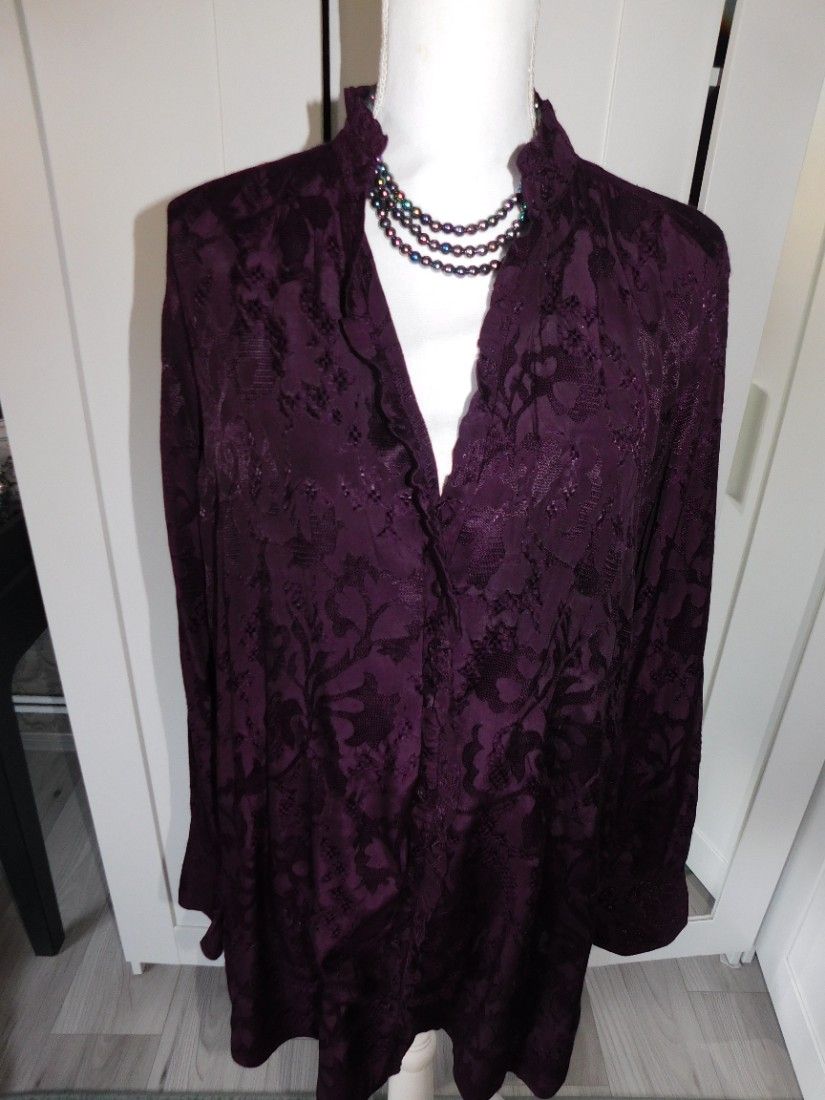 ULLA POPKEN LUXURY, bluza brocart foarte eleganta , 50 - 52