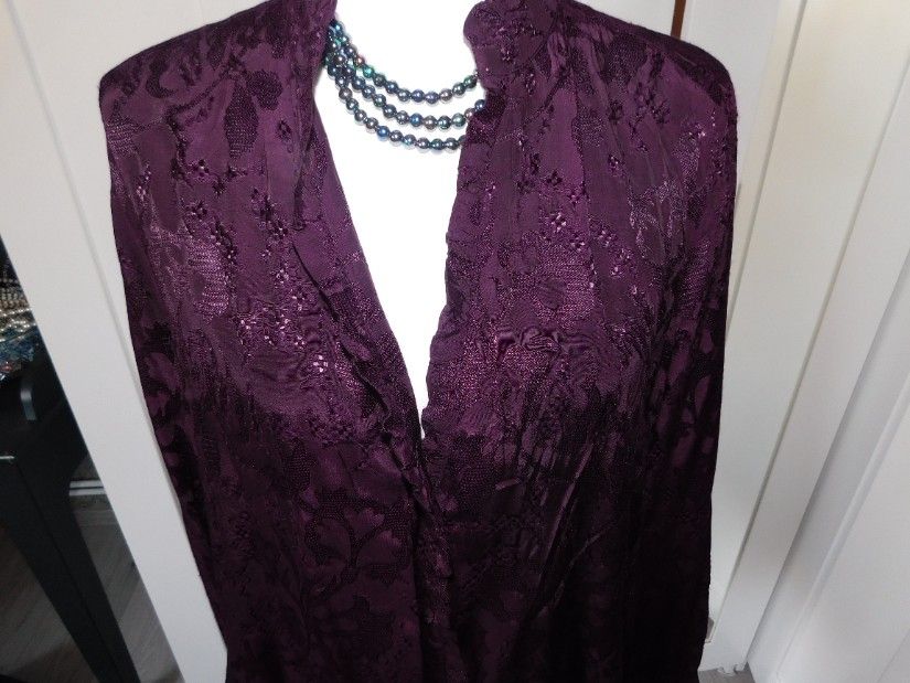 ULLA POPKEN LUXURY, bluza brocart foarte eleganta , 50 - 52