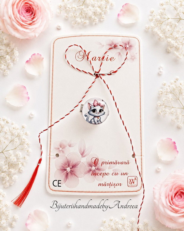 Brosa martisor pisicuta delicata
