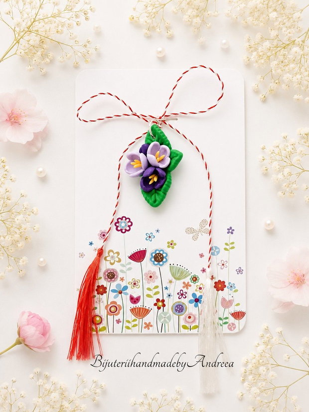 Martisor buchet de liliac
