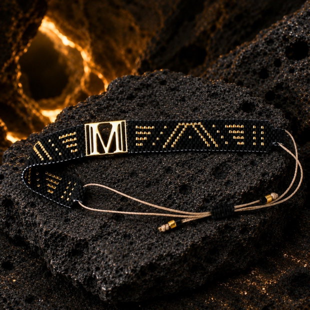 Bratara Miyuki Delica Personalizata cu Initiala sau Semn Zodiacal