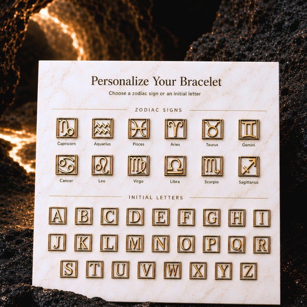 Bratara Miyuki Delica Personalizata cu Initiala sau Semn Zodiacal