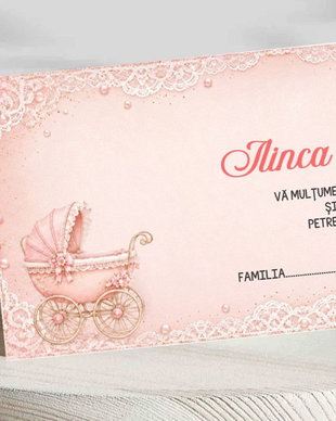 Plicuri bani botez fetițe Romantic