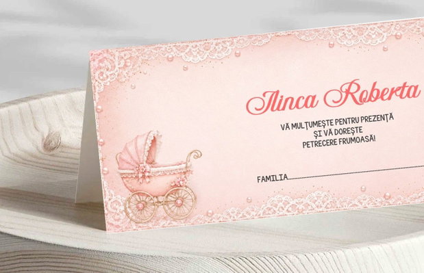 Plicuri bani botez fetițe Romantic