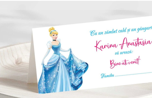 Plicuri bani botez fetițe Cenușăreasa