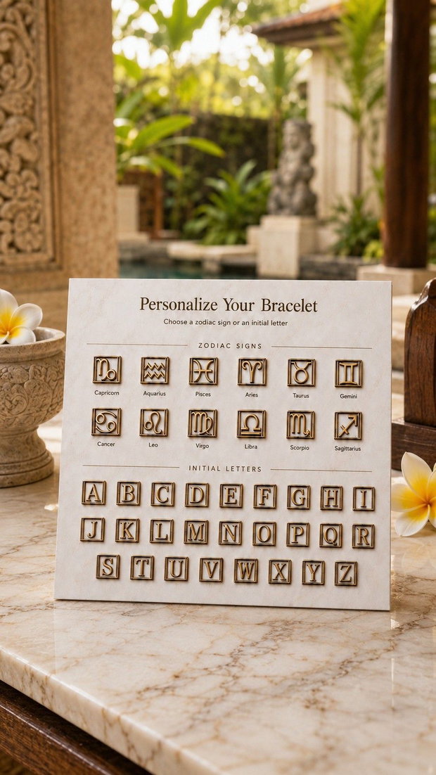 Bratara Miyuki Delica Personalizata cu Initiala sau Semn Zodiacal