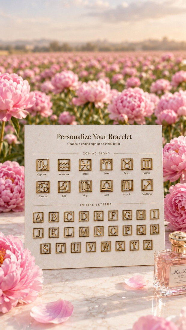 Bratara Miyuki Delica Personalizata cu Initiala sau Semn Zodiacal