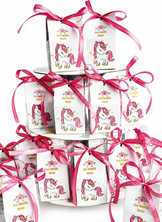 Cutii pentru mărturii botez Unicorn