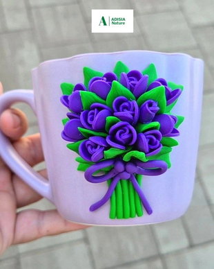 Cana decorata cu fimo