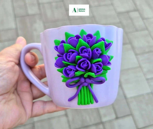 Cana decorata cu fimo