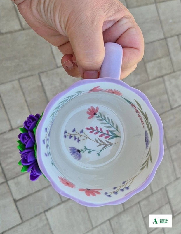 Cana decorata cu fimo