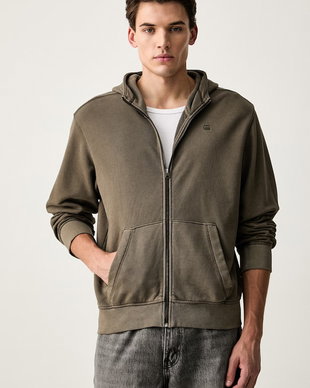 G-Star hanorac cu fermoar pentru bărbați din bumbac Unit washed full zip hdd