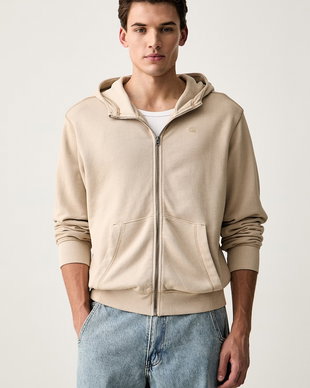 G-Star hanorac cu fermoar pentru bărbați din bumbac Unit washed full zip hdd