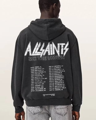 AllSaints hanorac cu glugă pentru bărbați din bumbac CHROMIUM